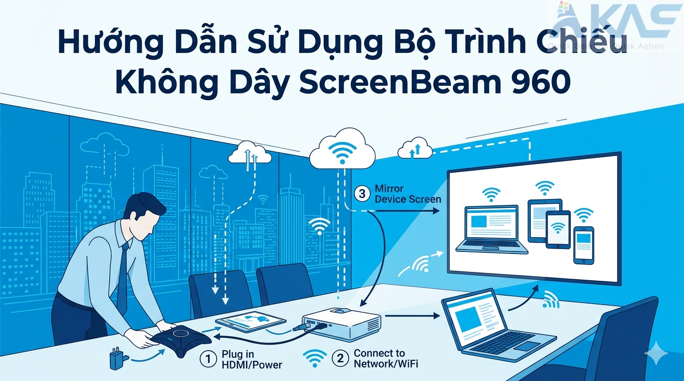 Hướng Dẫn Sử Dụng Bộ Trình Chiếu Không Dây ScreenBeam 960