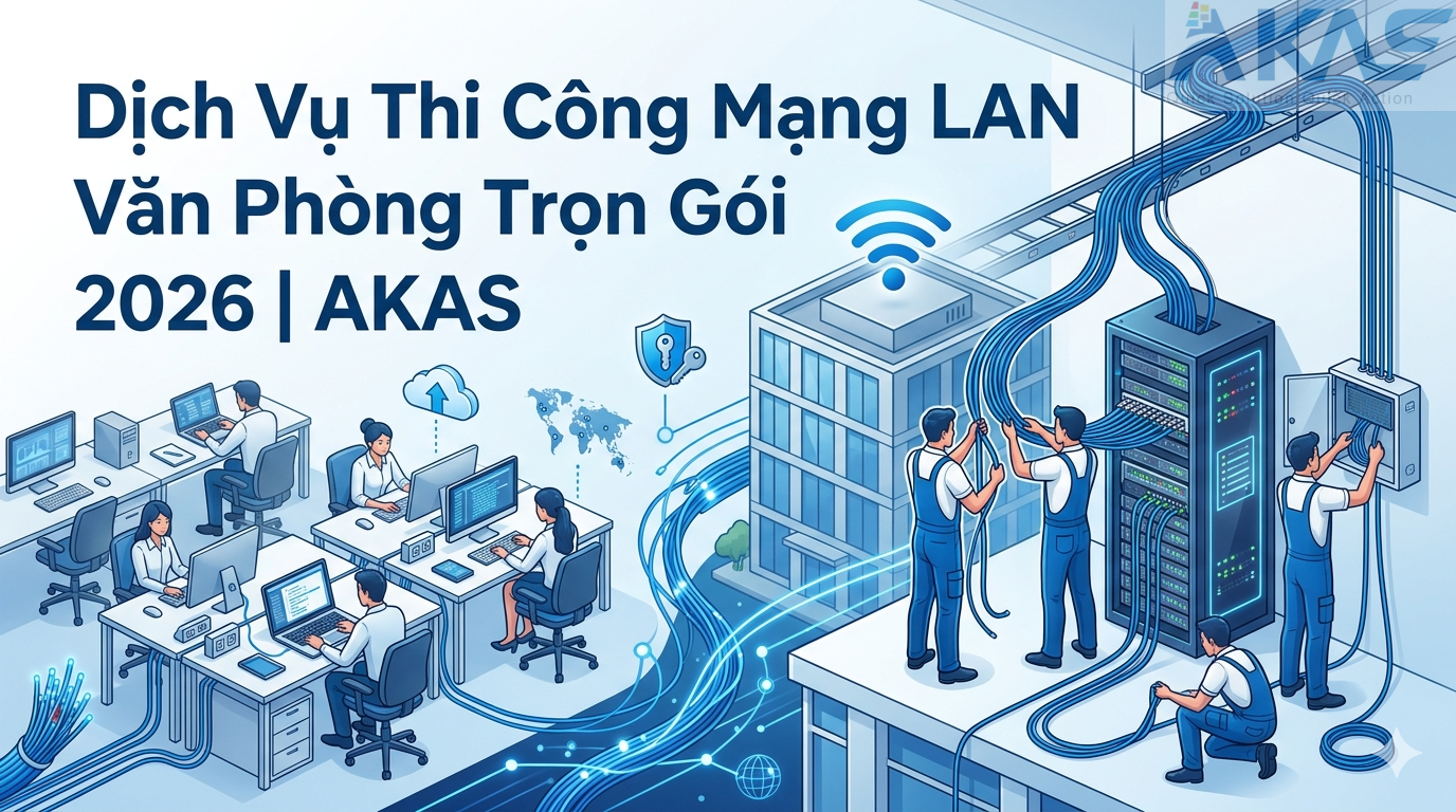 Dịch Vụ Thi Công Mạng LAN Văn Phòng Trọn Gói 2026 | AKAS