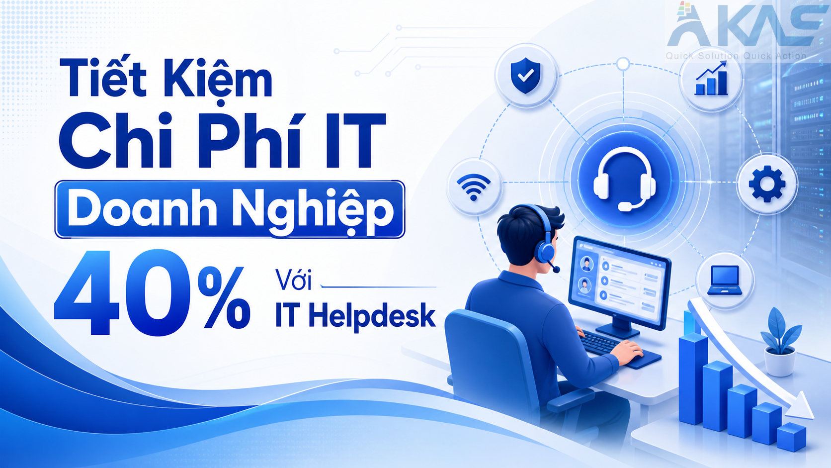 Tiết Kiệm Chi Phí IT Doanh Nghiệp 40% Với IT Helpdesk Akas