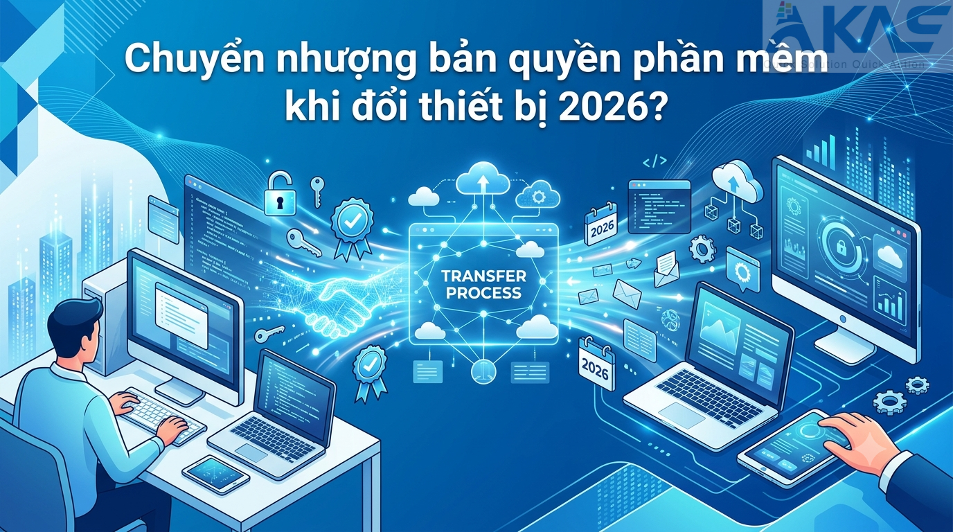 Chuyển nhượng bản quyền phần mềm khi đổi thiết bị thế nào 2026?
