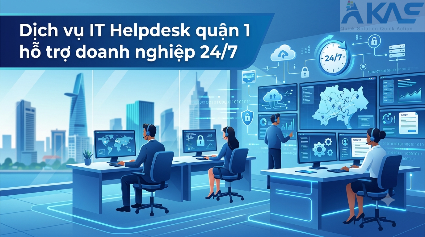 Dịch vụ IT Helpdesk quận 1 hỗ trợ doanh nghiệp 24/7