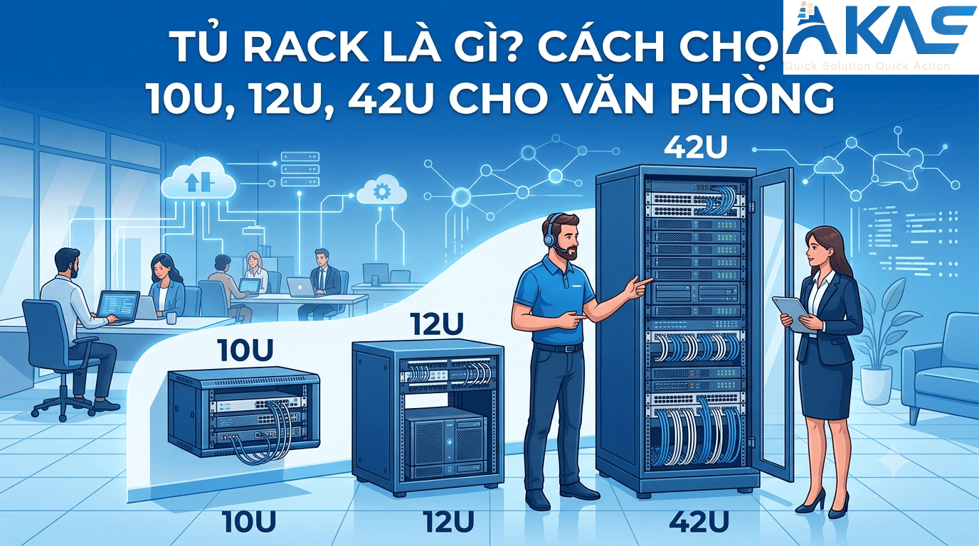 Tủ rack là gì? Cách chọn 10U, 12U, 42U cho văn phòng